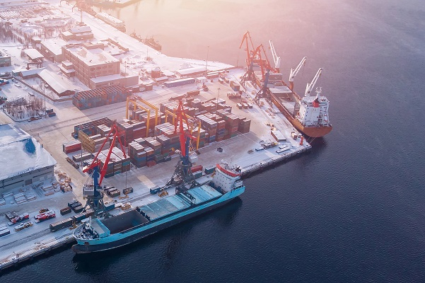 строительстве  порта